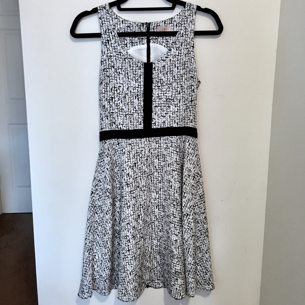 Nell Couture Retro Color Block Fit and Flare Dress